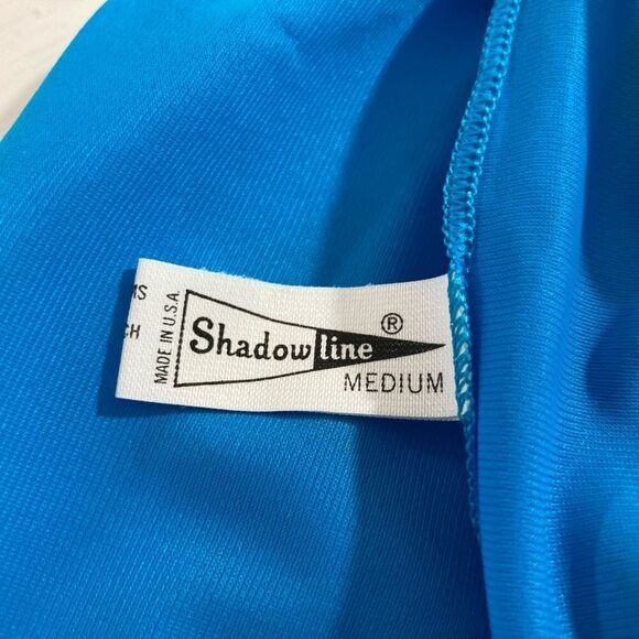 Shadow Line Night Gown Women's Medium Blue Short Sleeve Sleepwear - Picture 5 of 11